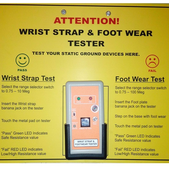 ESD Wrist Strap and Footwear Tester