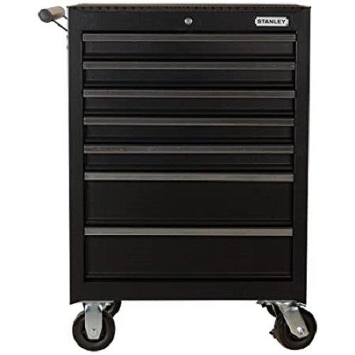Tools Storage Roller Cabinet with 7 Drawers (Black,Metal) 93-547-23ID