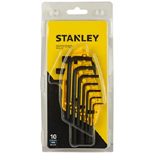 69-253 Metric Hex Key Set (10-Pieces) (Yellow & Black)