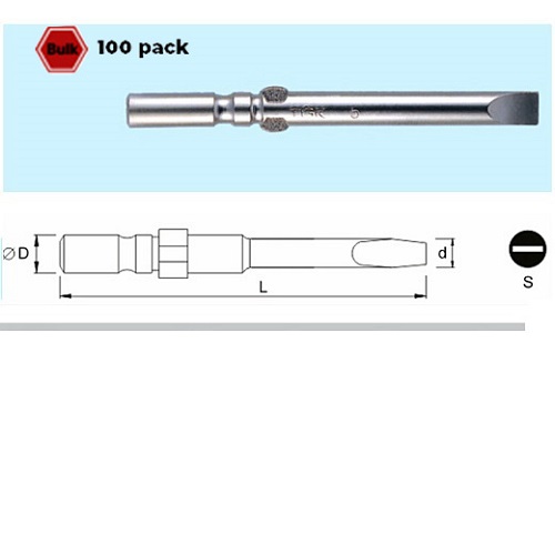 802 Screwdriver Bit 6X60X4.0XSL4.0 (Pack of 100)