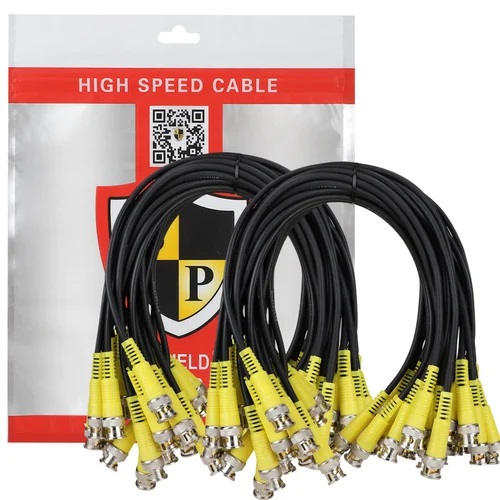 BNC to BNC lead yellow black (23/38)(Pack of 100)