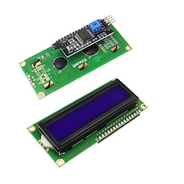 1602 (16×2) LCD Display with I2C/IIC interface – Blue Backlight