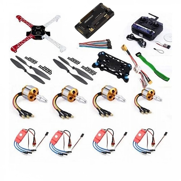 Quadcopter Drone Combo with APM 2.8 Kit for beginner (Motor + ESC + Propeller + Flight Controller + Frame + TX-RX + Power module + Belt)