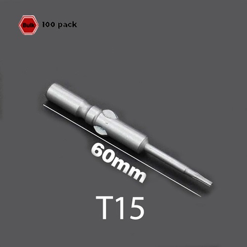 801 Electric Screwdriver Bits Torx 5X60 T15 (Pack of 100)