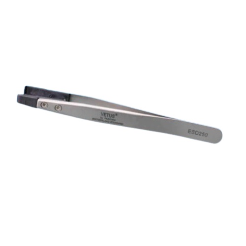 ESD-250 Exchange Tip Electro Static Discharge Safe Stainless Tweezers Wide Flat Tip