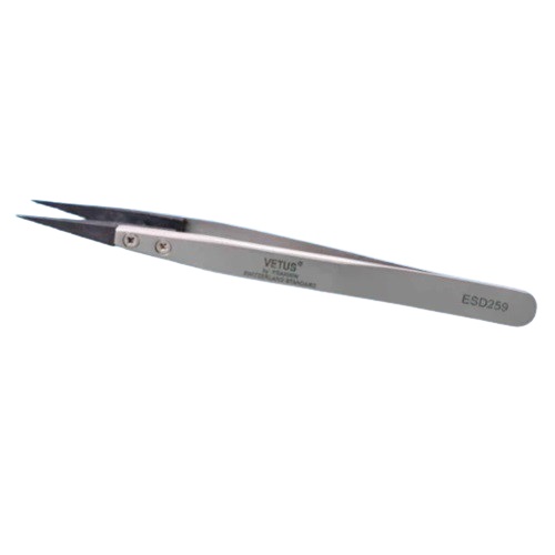 ESD-259 Exchange Tip Electro Static Discharge Safe Stainless Tweezers Fine Pointed Tips