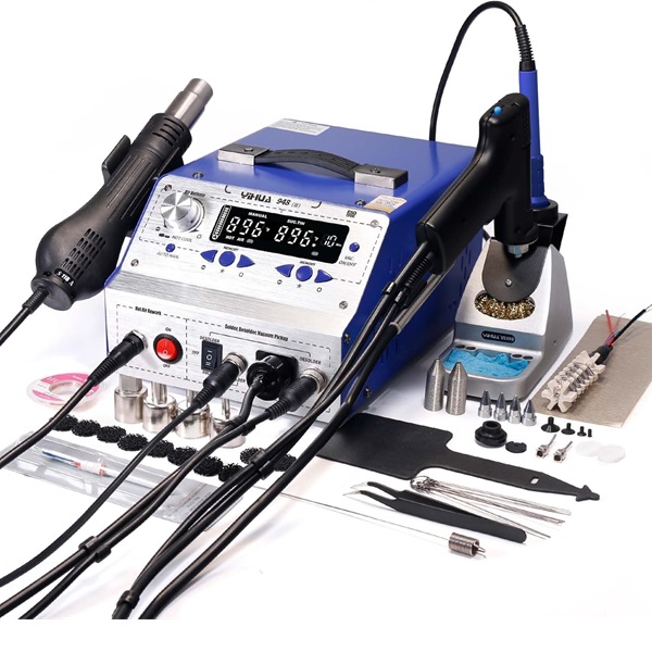 948-II 3 In 1 Desoldering Soldering Iron Rework Station with Hot Air Gun Sucker