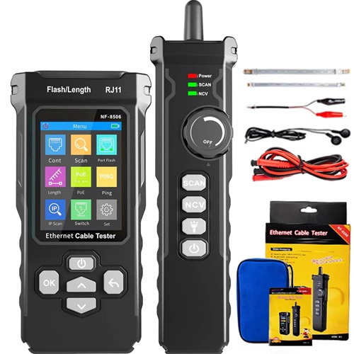 8506 Network Cable Tester With IP, Poe & Wire Tracking