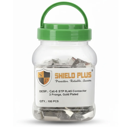 SP- CAT-6 STP RJ45 CONNECTOR (METAL)- 100 pcs