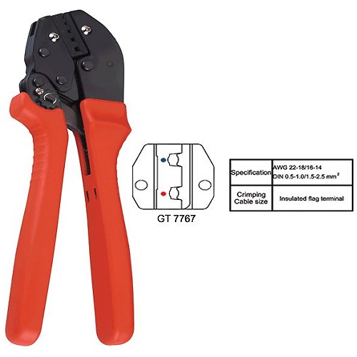 GT-7767 Insulated Flag Terminal Crimping Tool