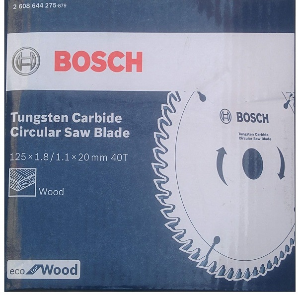 2608644275 TCT Wood Circular Saw Blade, 125 x 20, 40 Teeth, Eco Series