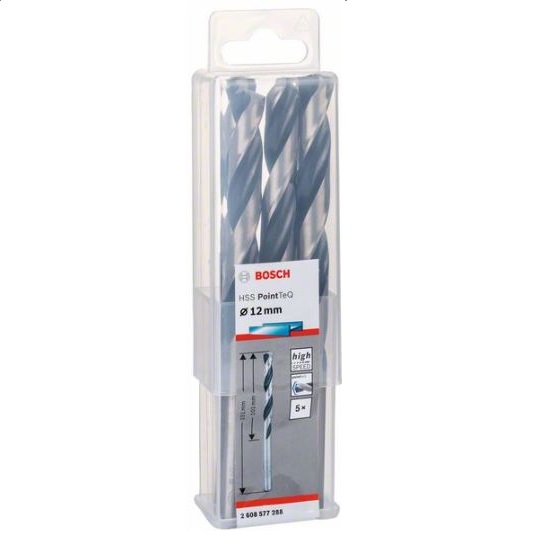 HSS Twist Drill Bit PointTeQ 12 mm (5 Pack)