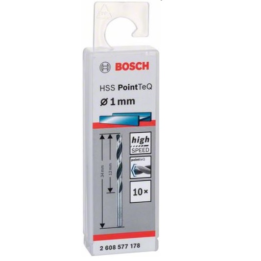 HSS Twist Drill Bit PointTeQ 1 mm (10 Pack)