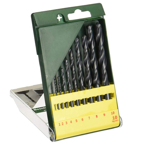 10-piece HSS-R Metal Drill Bit Set