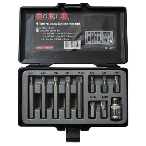 11pc 10mm Spline Bit Set- 4112