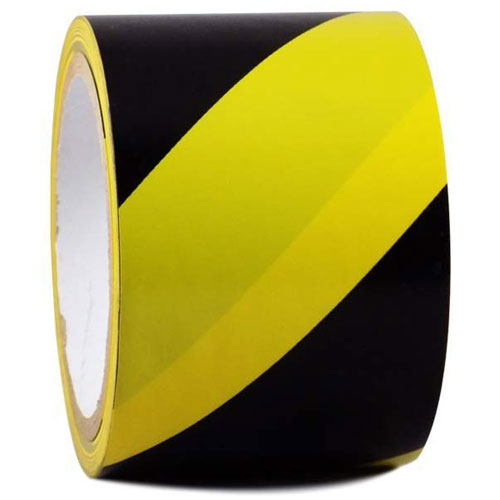 Vinyl Floor Marking Tape 3 inch/72 mmx 30metres - Yellow and Black