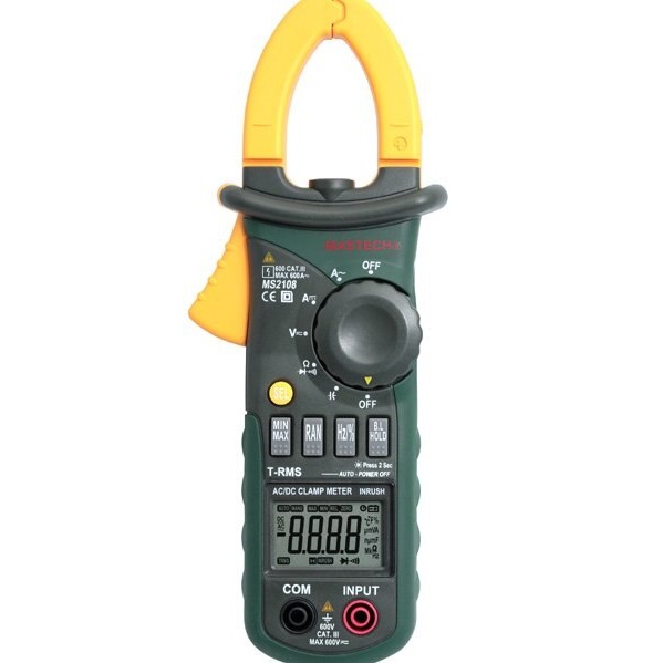 MS-2108 Digital Clamp Meter 600A AC/DC- True RMS W Inrush Measurement