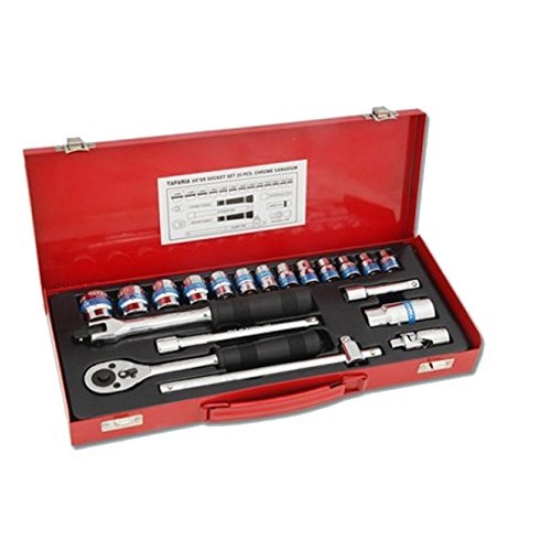 Square Drive Socket Set S 3/8 H, 20 Pcs