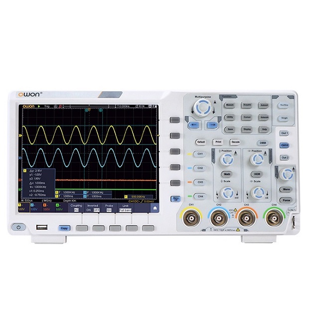 SDS1104 – Osciloscopio Digital Owon 100 MHz 4 CH – Cosmel Electrónica